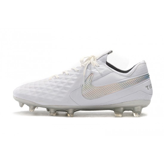 Nike Tiempo Legend 8 Elite FG White Silver 39-45