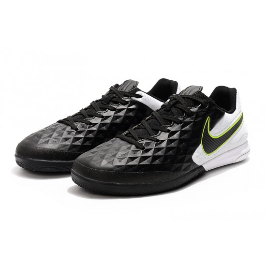 Nike Tiempo Lunar Legend VIII Pro IC Black White Green 39-45